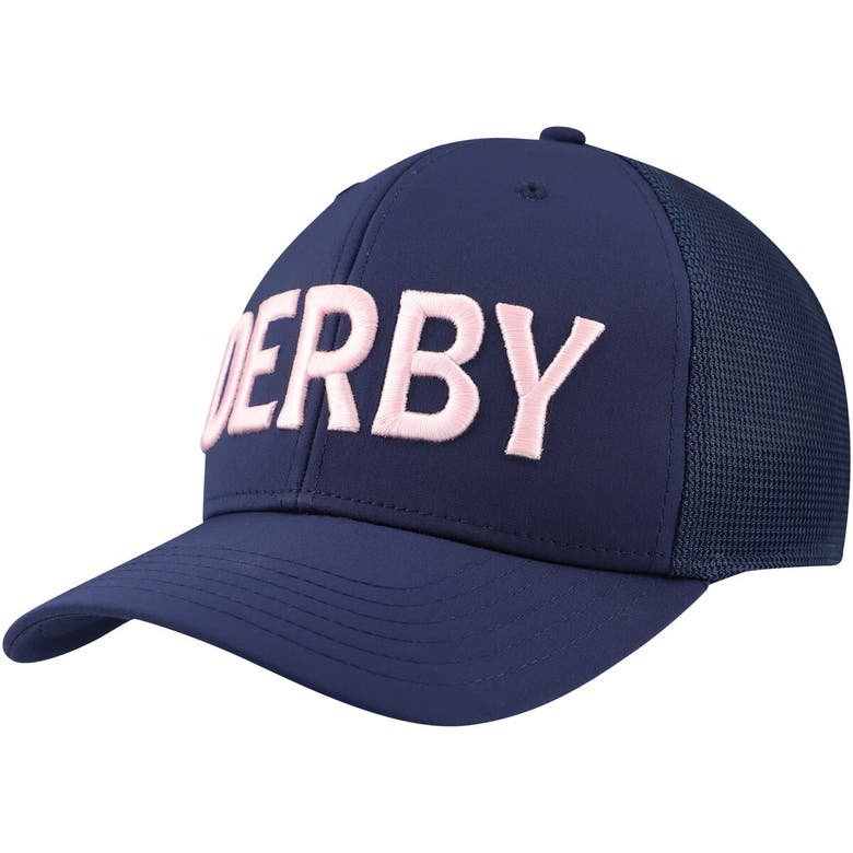 Vineyard Vines Navy Kentucky Derby Trucker Adjustable Hat In Blue