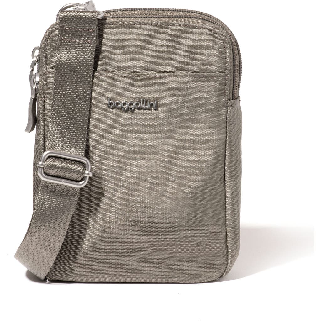 Baggallini Modern Take Two Rfid Crossbody Bag In Sterling Shimmer