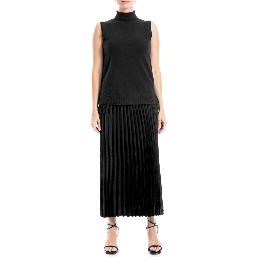Max Studio 2pc Top And Skirt In Black-black