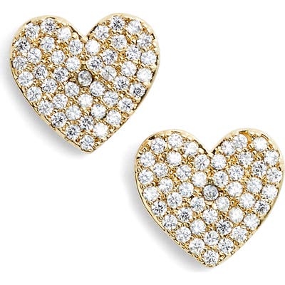 Kate Spade New York Yours Truly Pave Heart Stud Earrings