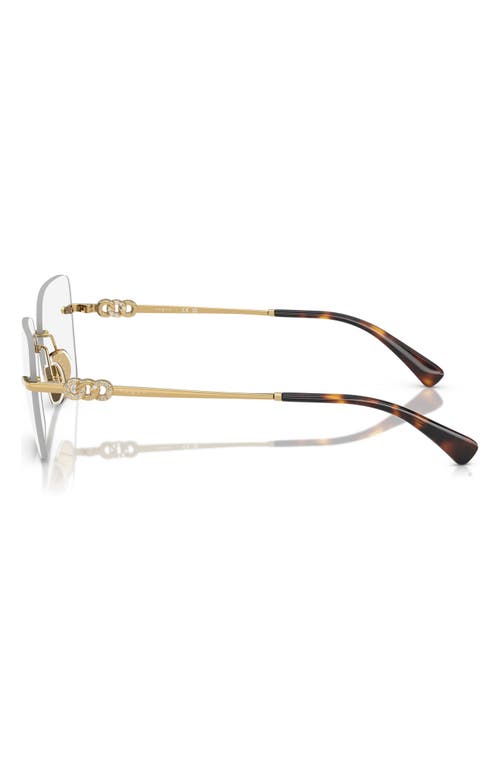 Vogue 53mm Square Optical Glasses In Gold