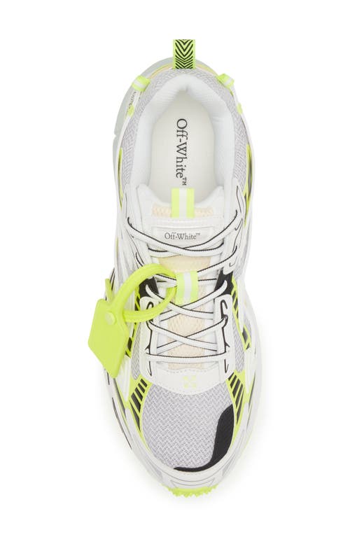 Off-white Mens Yellow Be Right Back Mesh And Faux-leather Low-top Trainers In White - Yellow Fluo