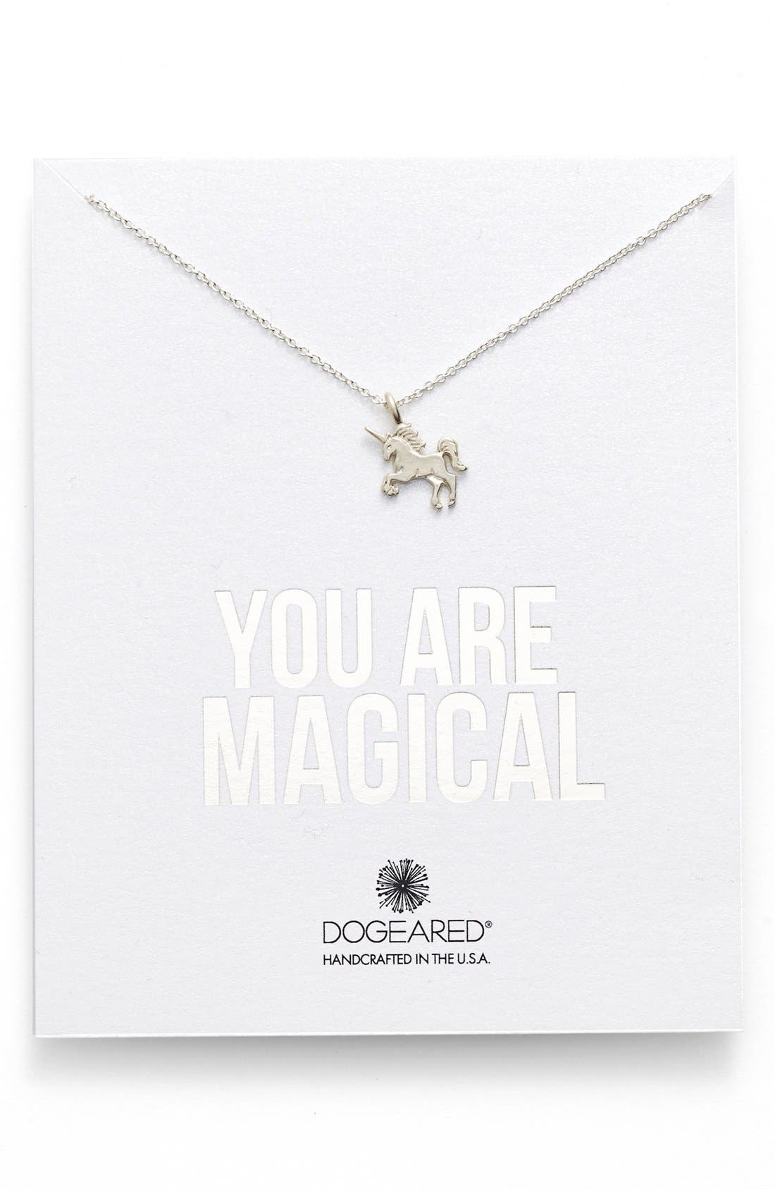Dogeared 'You Are Magical' Magical Unicorn Pendant Necklace Nordstrom