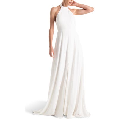 Joanna August Courtney Halter Wedding Dress, White