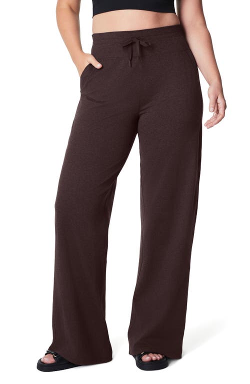 Shop Spanx ® Skysoft Wide Leg Pants In Truffle Brown Heather