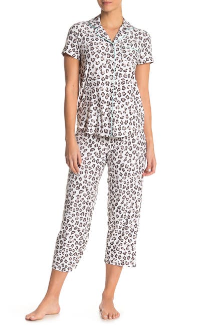 PJ Couture | Leopard Print Capri 2-Piece PJ Set | Nordstrom Rack