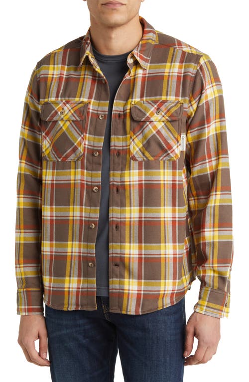 Feedback Plaid Flannel Overshirt in Hickory Plaid