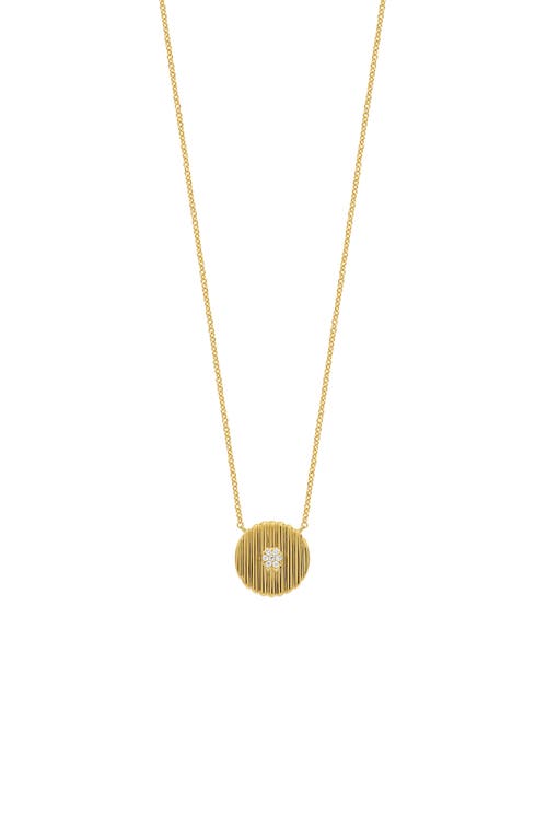 Bony Levy Cleo Petite Diamond Medallion Pendant Necklace in 18K Yellow Gold at Nordstrom