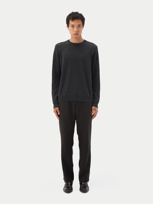 Shop Gobi Cashmere Crew Neck Sweater In Charcoal