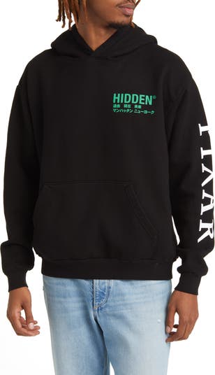 Hidden x Disney 'Wall-e' Circle Fleece Graphic Hoodie in Black at Nordstrom, Size XX-Large
