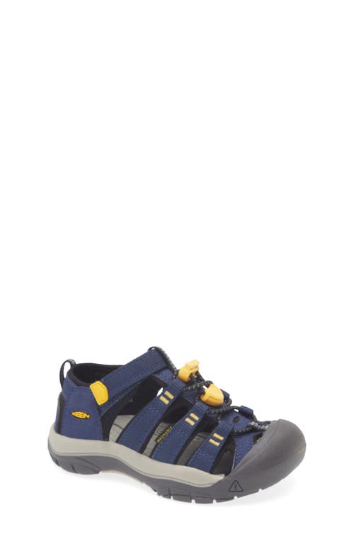 Keen Kids' Newport H2 Sandal In Naval Academy/ Yellow