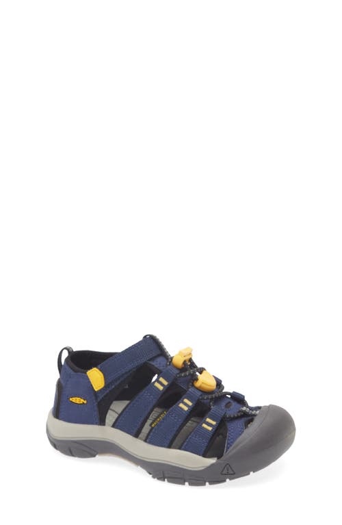 Shop Keen Kids' Newport H2 Sandal In Naval Academy/ Yellow