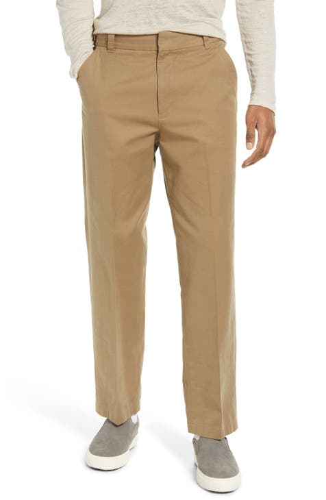 Relaxed Cotton Blend Trousers