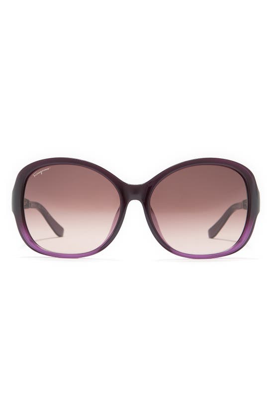 Ferragamo Salvatore  59mm Square Sunglasses In Purple