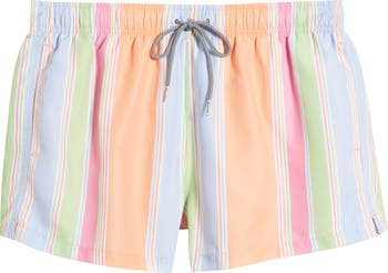 Boardies Citrus Stripe Shortie Swim Trunks | Nordstrom