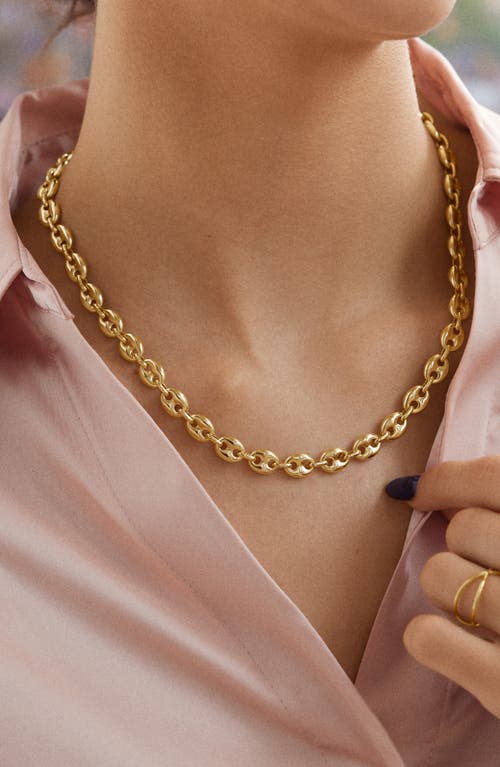 Shop Baublebar Mariner Chain Link Necklace In Gold