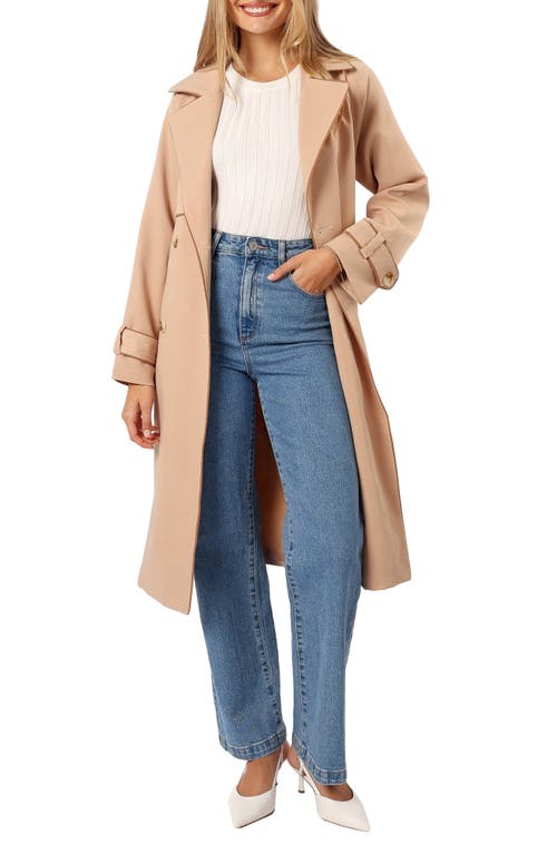 Petal And Pup Petal & Pup Cayenne Contrast Trim Trench Coat In Neutral