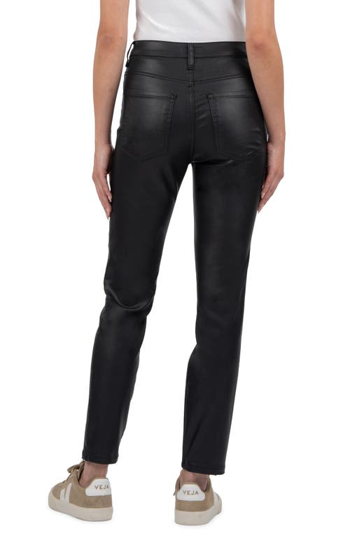 Shop Kut From The Kloth Charlize Coated High Waist Cigarette Jeans In Black