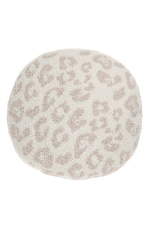 barefoot dreams In the Wild Round Leopard Print Pillow in Cream/Stone