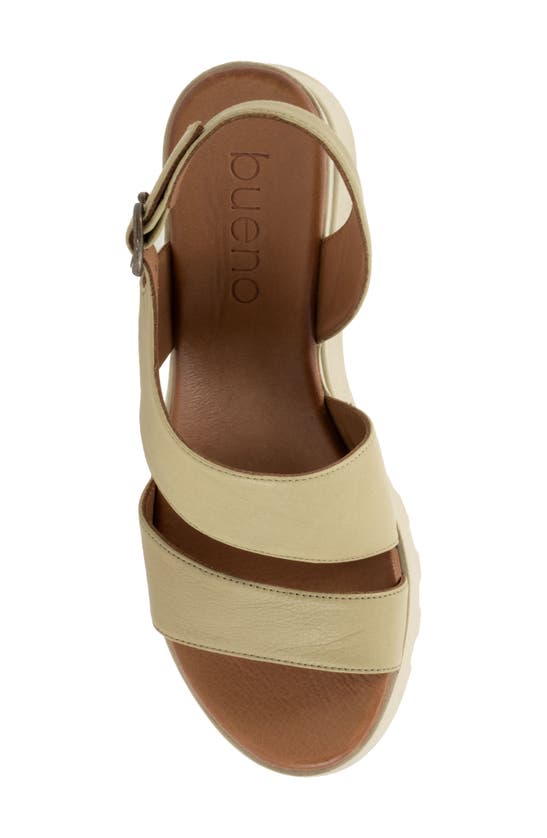 Shop Bueno Gianna Slingback Platform Wedge Sandal In Moss