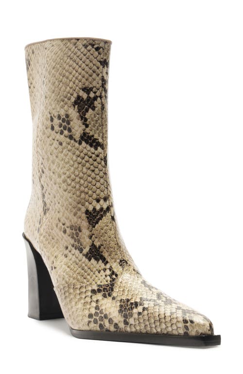 Shop Schutz Raffaela Pointed Toe Bootie In Animal Print