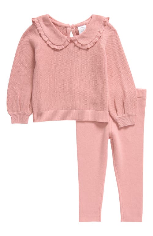 Shop Nordstrom Collared Sweater & Leggings Set In Pink Bride