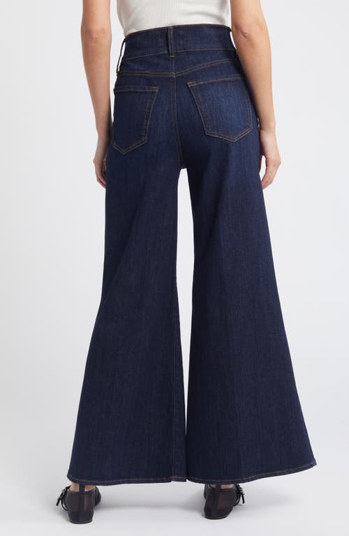 Shop Frame Le Palazzo High Waist Crop Wide Leg Jeans In Fawcett