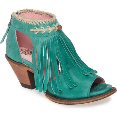 Lane Boots Archer Fringe Sandal- Green