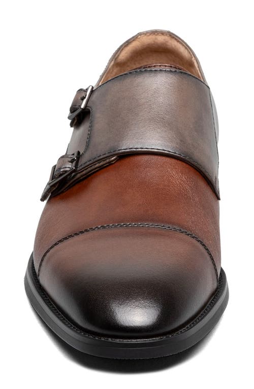 Stacy Adams Raythorne Double Monk Strap Shoe In Brown/gray