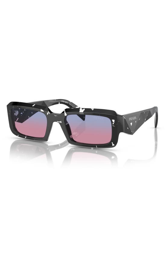 Shop Prada 55mm Irregular Sunglasses In Magenta