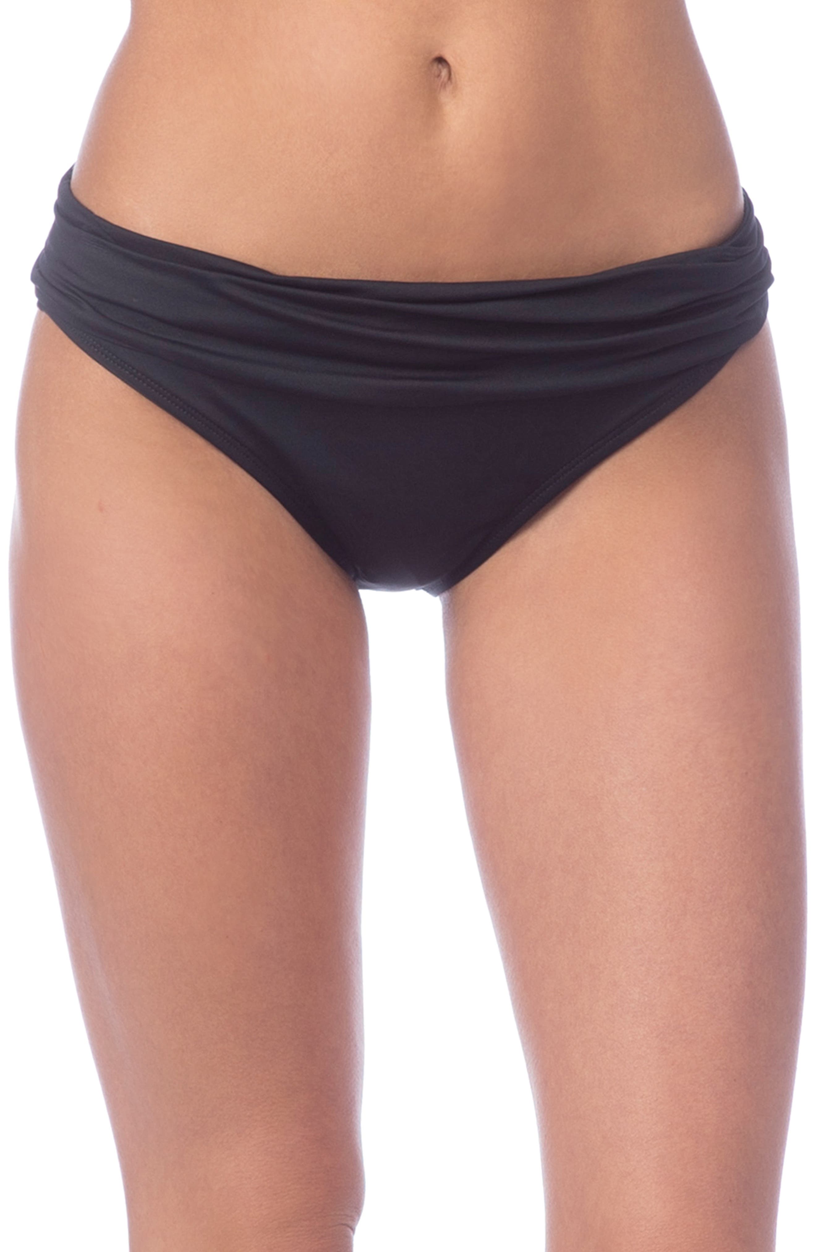 UPC 744743625471 product image for Women's La Blanca 'Island' Hipster Bikini Bottoms, Size 12 - Black | upcitemdb.com