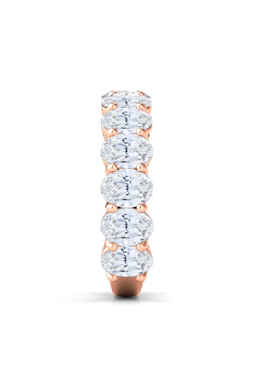 Shop Hautecarat 3/4 Oval Cut Lab Created Diamond Eternity Ring In Rose Gold