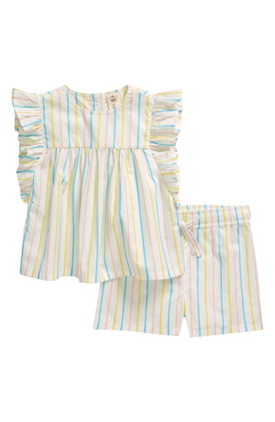 TUCKER + TATE TUCKER + TATE RUFFLE SLEEVELESS TOP & SHORTS SET 