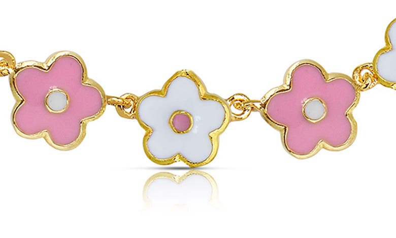 Shop Lily Nily Kids' Flower Link Frontal Necklace In Pink
