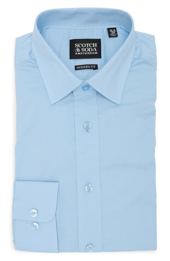 Scotch & Soda Modern Fit Dress Shirt In Light Blue