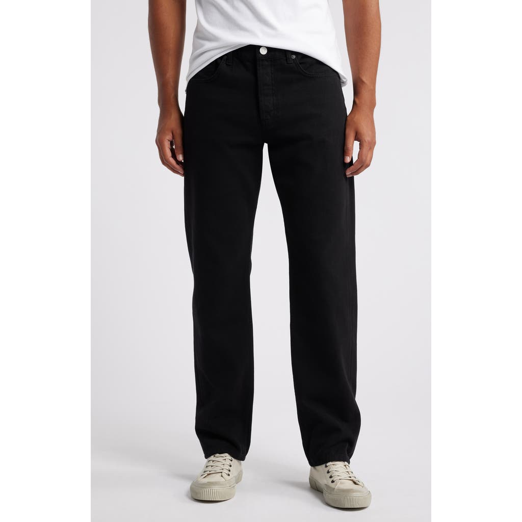 Frame Modern Slim Straight-leg Woven Trousers In Black