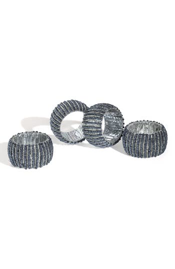 Tiramisu Radiant 4-pack Napkin Rings In Blue