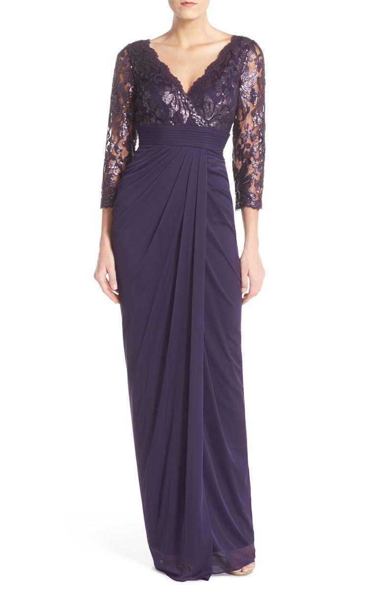 Adrianna papell tulle lace gown Clearance