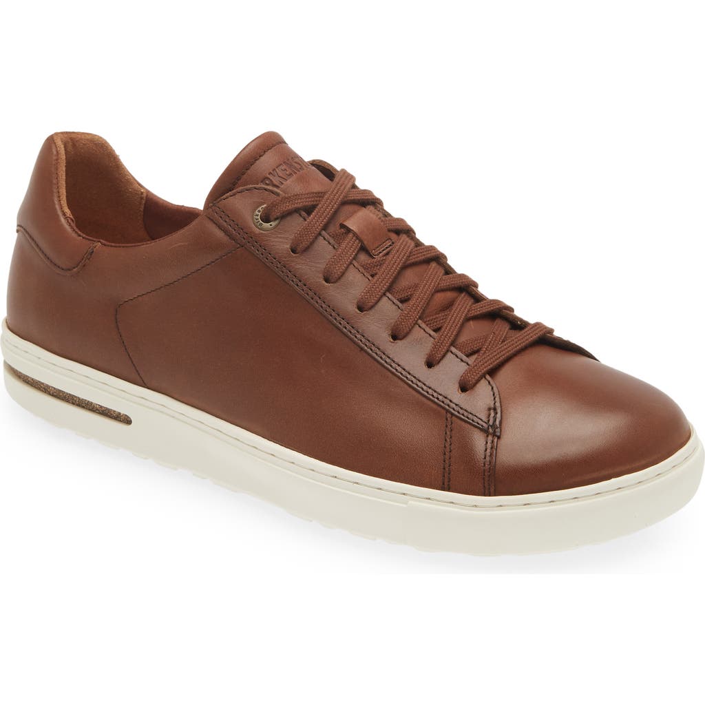 Shop Birkenstock Bend Low Top Sneaker In Cognac Leather