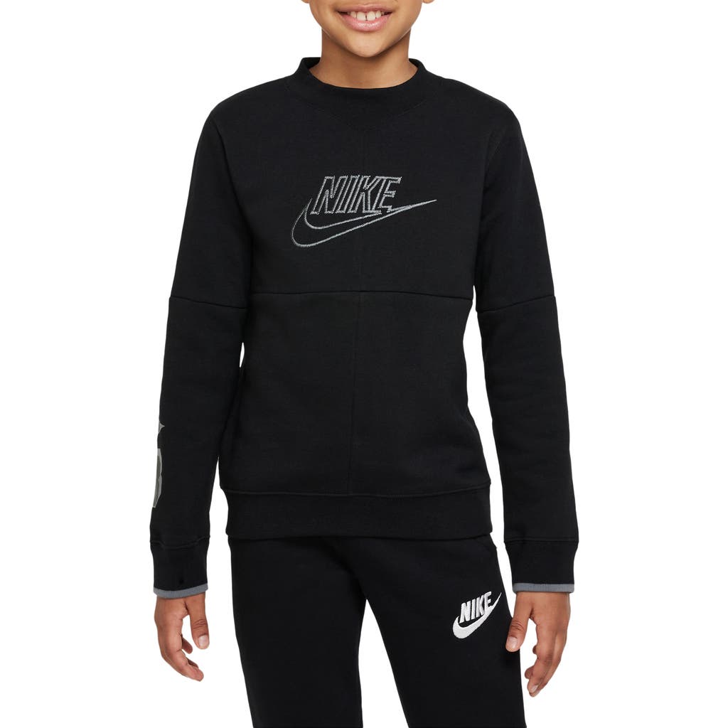 Nike Kids' Sportswear Logo Sweatshirt In Black