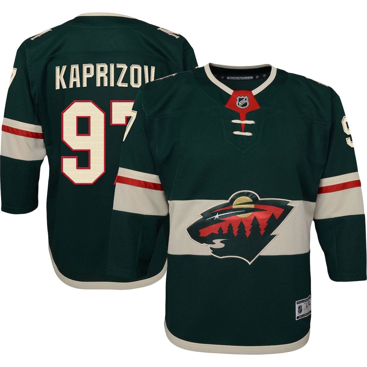 Outerstuff Youth Kirill Kaprizov Green Minnesota Wild Home Premier