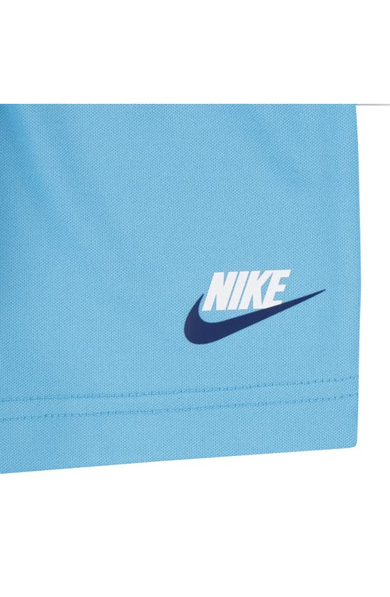 Nike Kids' Split Futura T-shirt & Shorts Set In Baltic Blue