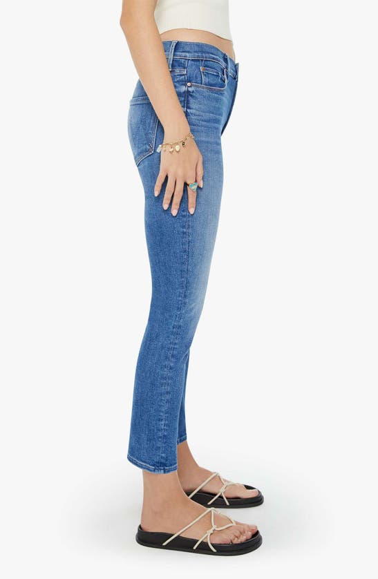 Shop Mother The Dazzler Mid Rise Ankle Straight Leg Jeans In Different Strokes