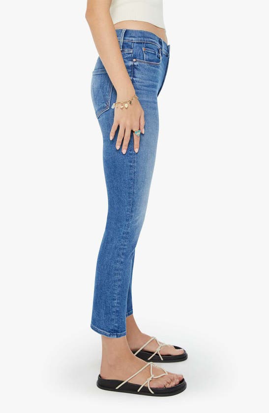 Mother The Dazzler Mid Rise Ankle Straight Leg Jeans In Different Strokes