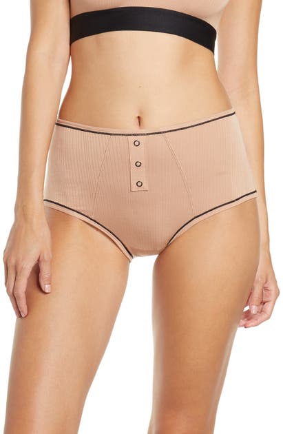 Click to view more detailed imagery on our partner's website Negative Underwear Negative Whipped Boyshorts In Buff/black