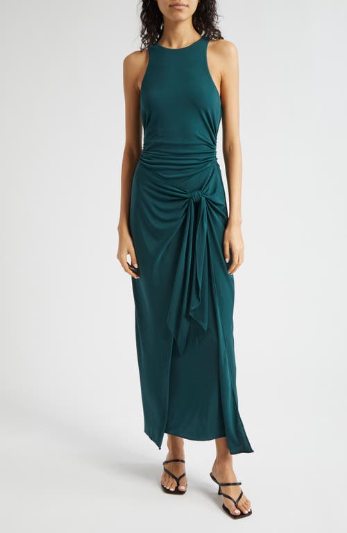 Shop Cinq À Sept Andie Side Tie Dress In Green Onyx