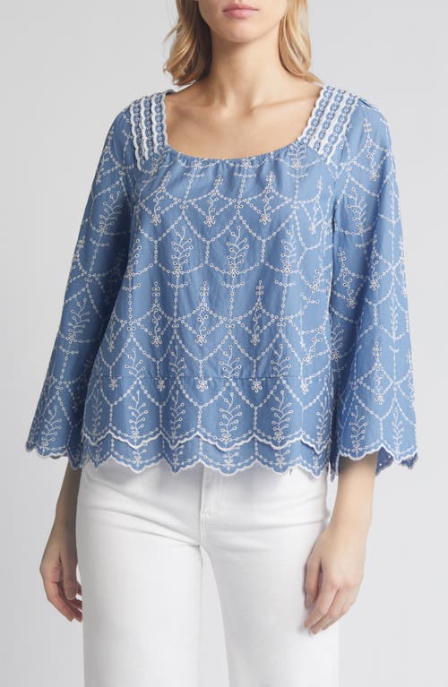 caslon(r) Cotton Eyelet Top at Nordstrom,