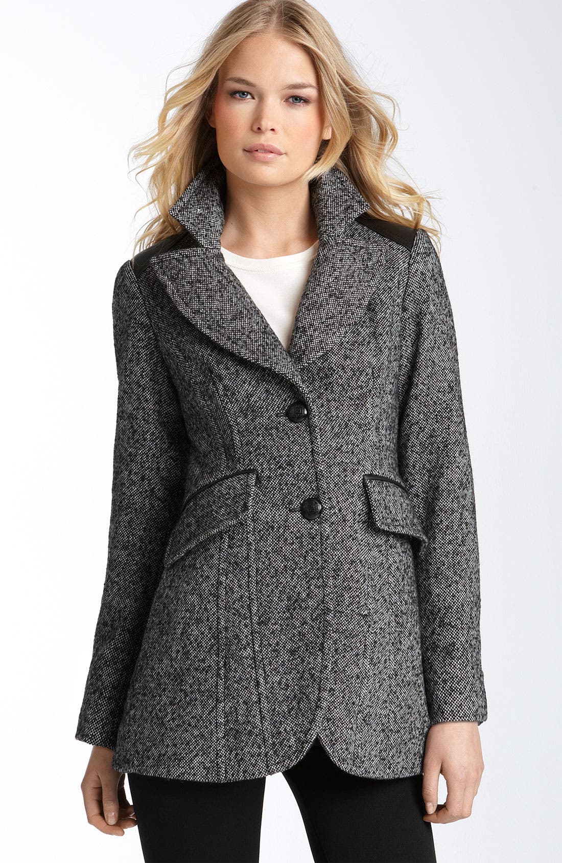 guess tweed coat