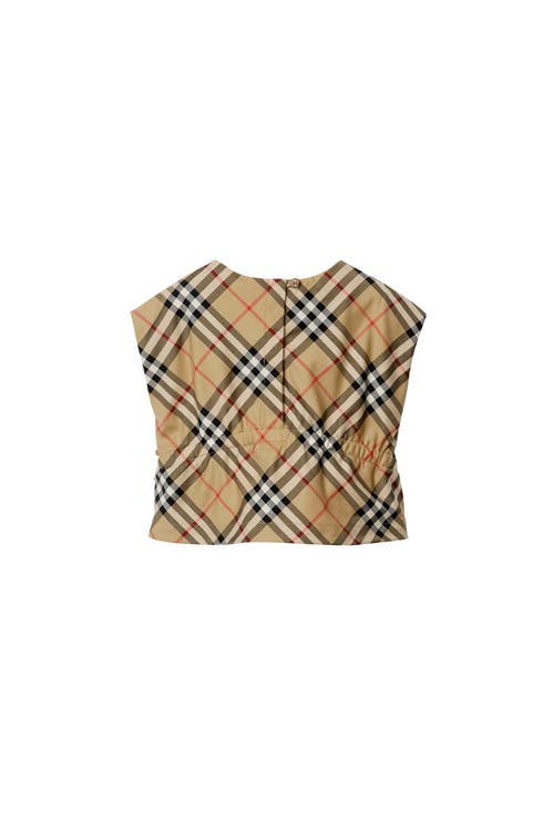 BURBERRY BURBERRY CHECK STRETCH COTTON TOP 