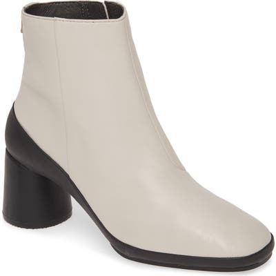 Camper Upright Column Heel Bootie, Beige